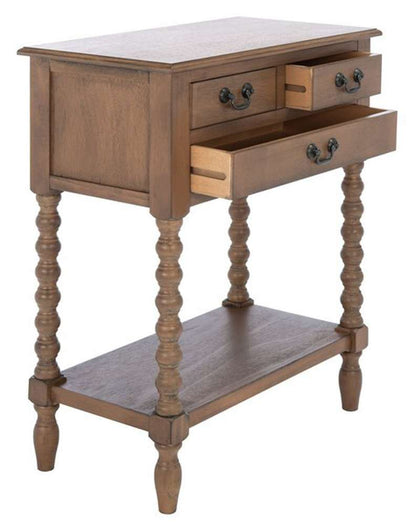 Safavieh - Athena 3 Drawer Console Table - Brown - CNS5703C veiw 3