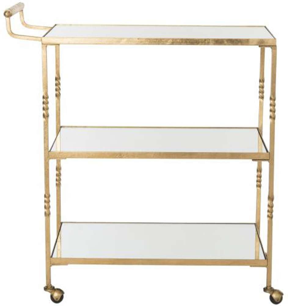 Safavieh - Aurelius Bar Cart - Gold - Mirror - FOX2557B veiw 1