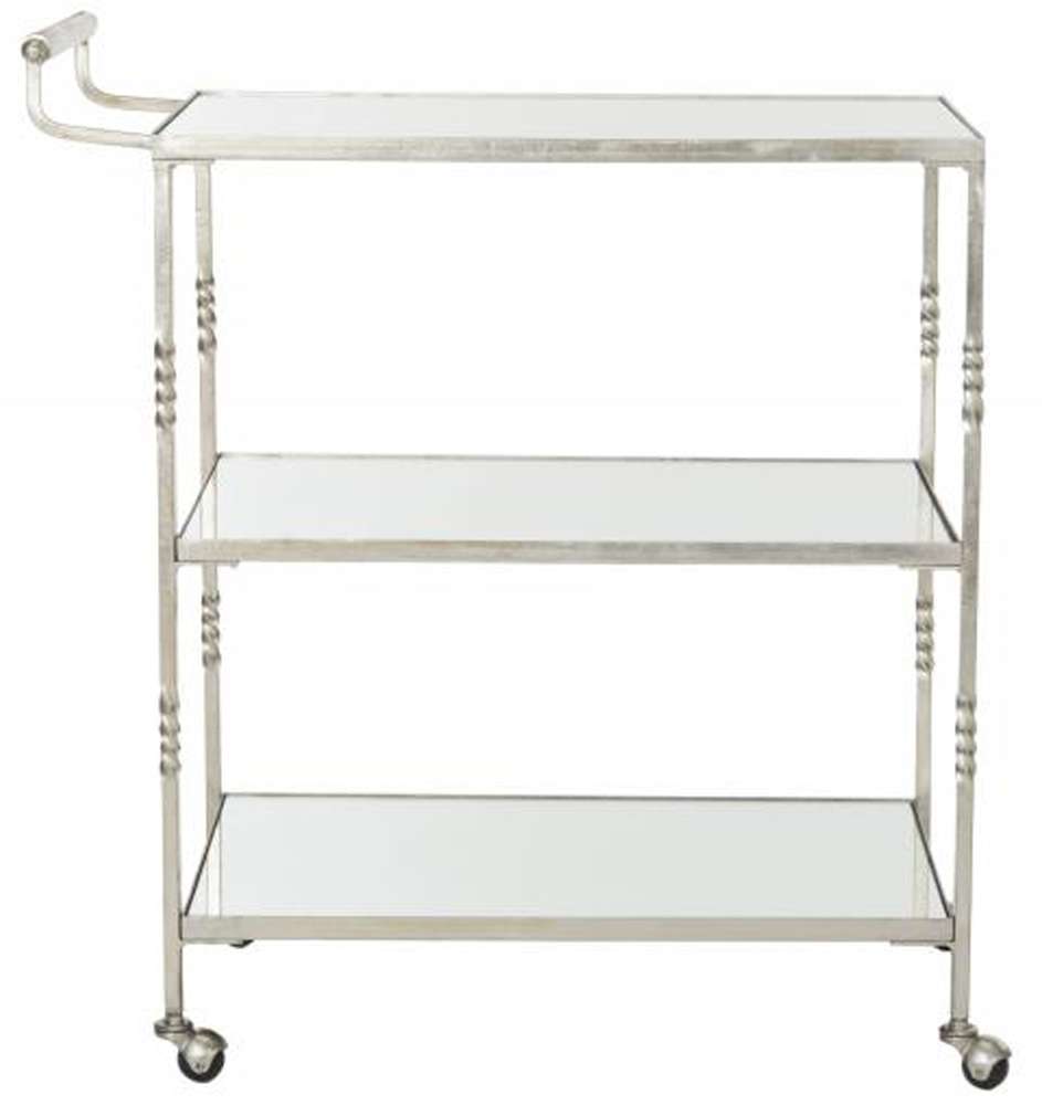 Safavieh - Aurelius Bar Cart - Silver - Mirror - FOX2557A veiw 1