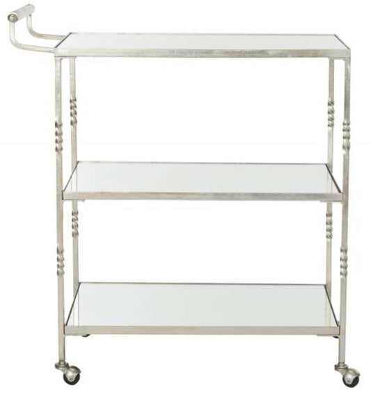Safavieh - Aurelius Bar Cart - Silver - Mirror - FOX2557A veiw 1