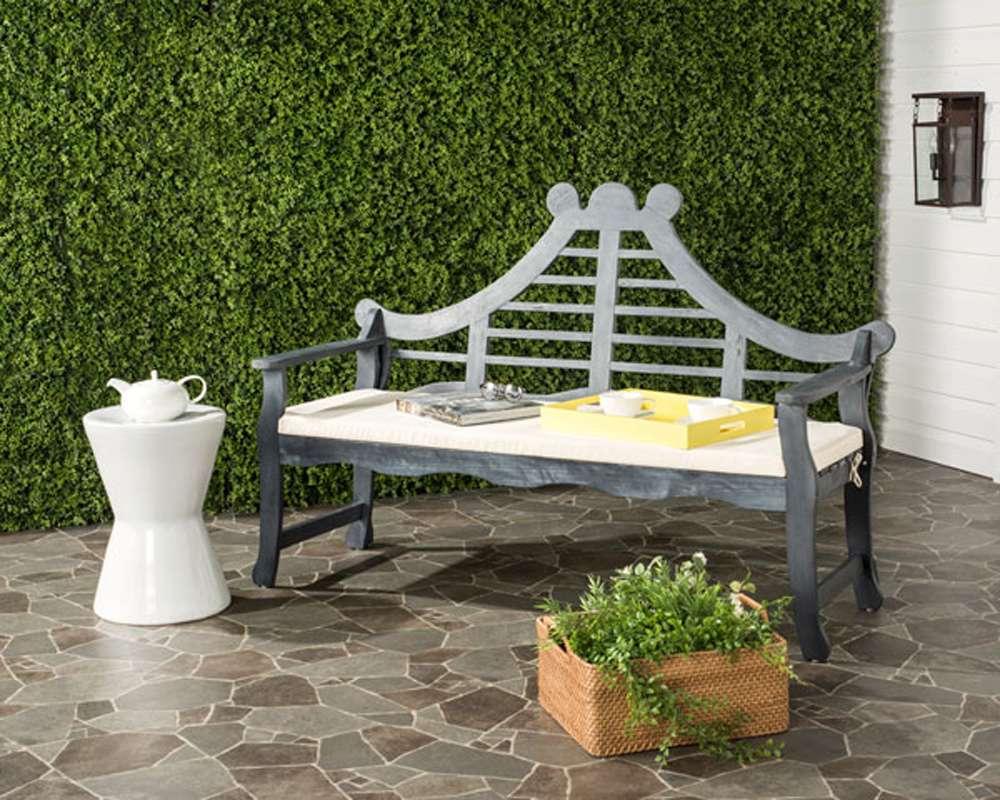 Safavieh - Azusa Bench - Ash Grey - Beige - PAT6741B veiw 2