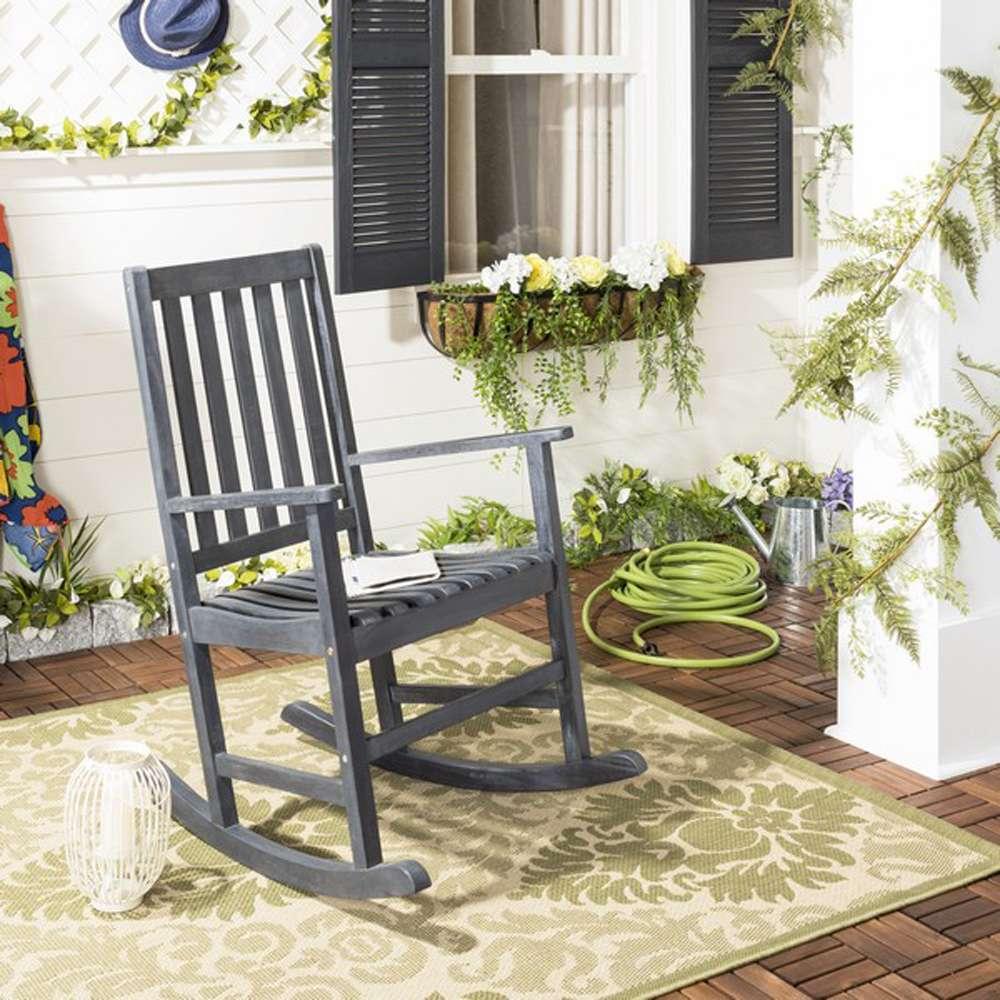 Safavieh - Barstow Rocking Chair - Dark Slate Gray - PAT6707K veiw 3