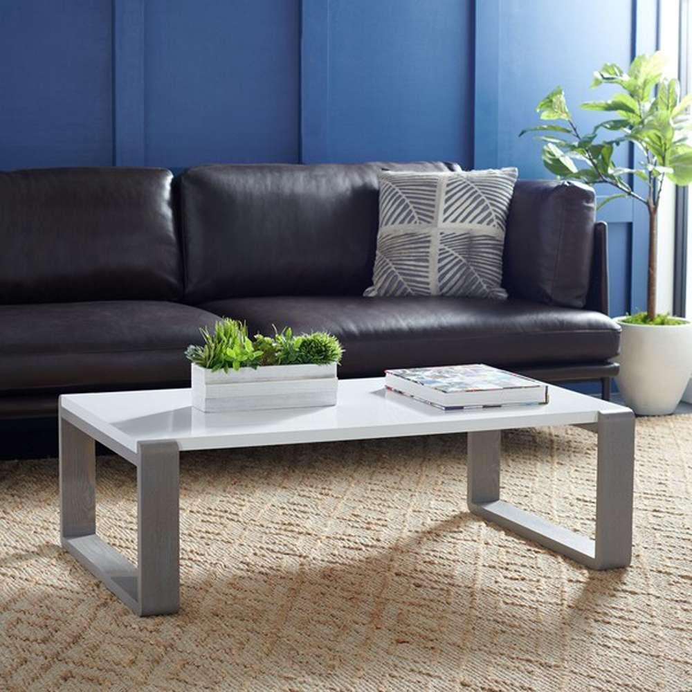 Safavieh - Bartholomew Coffee Table - White - Grey - FOX4210B veiw 2