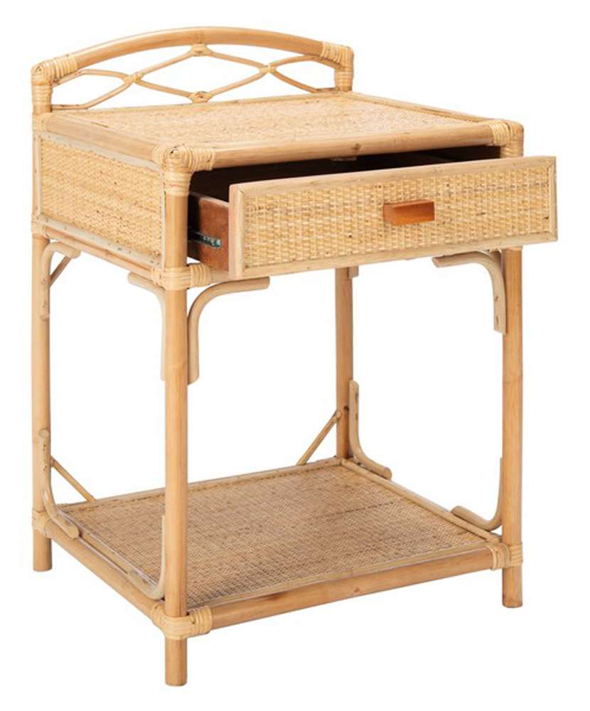 Safavieh - Bea 1 Draw 1 Shelf Nightstand - Natural - NST4000A veiw 4