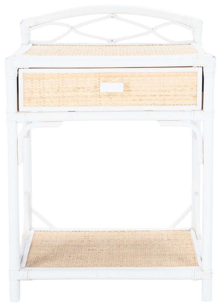 Safavieh - Bea 1 Draw 1 Shelf Nightstand - White - Natural - NST4000B veiw 1
