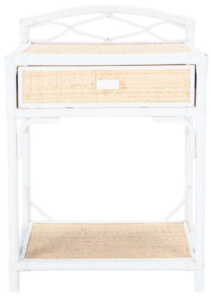 Safavieh - Bea 1 Draw 1 Shelf Nightstand - White - Natural - NST4000B veiw 1