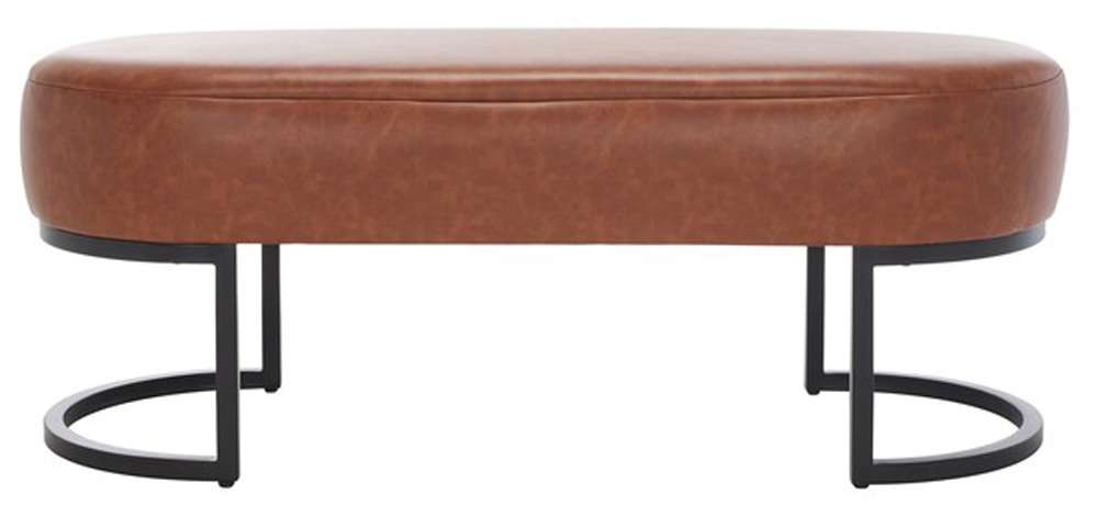 Safavieh - Bellezza Oval Bench - Brown - Black - BCH6403B veiw 1