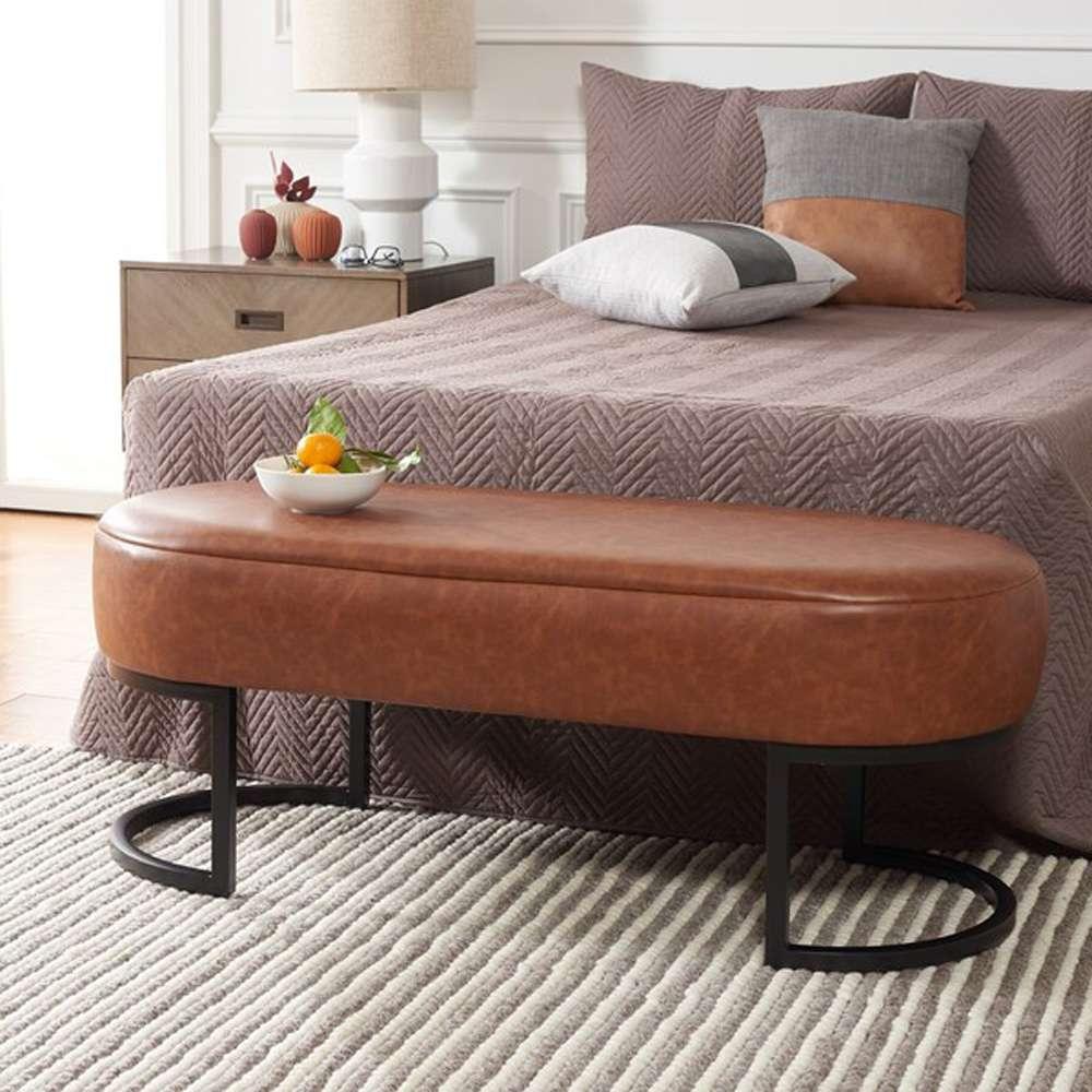 Safavieh - Bellezza Oval Bench - Brown - Black - BCH6403B veiw 2