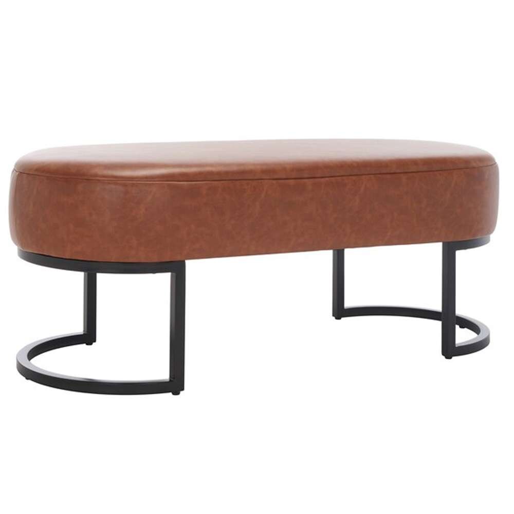 Safavieh - Bellezza Oval Bench - Brown - Black - BCH6403B veiw 3