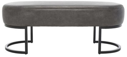 Safavieh - Bellezza Oval Bench - Grey - Black - BCH6403A veiw 1
