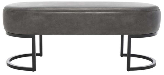 Safavieh - Bellezza Oval Bench - Grey - Black - BCH6403A veiw 1