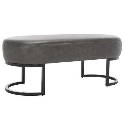 Safavieh - Bellezza Oval Bench - Grey - Black - BCH6403A veiw 3