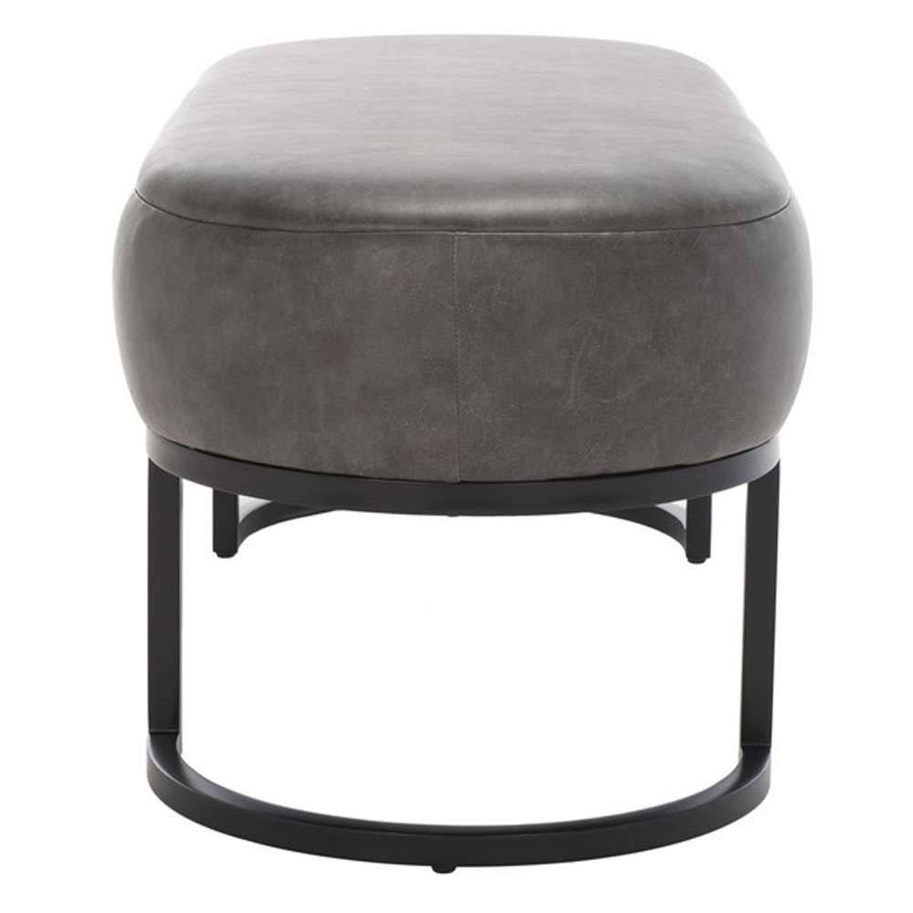 Safavieh - Bellezza Oval Bench - Grey - Black - BCH6403A veiw 4