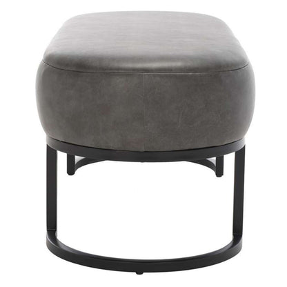 Safavieh - Bellezza Oval Bench - Grey - Black - BCH6403A veiw 4