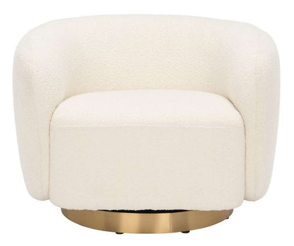 Safavieh - Bernard Swivel Accent Chair - Ivory - Gold - SFV5018A veiw 1