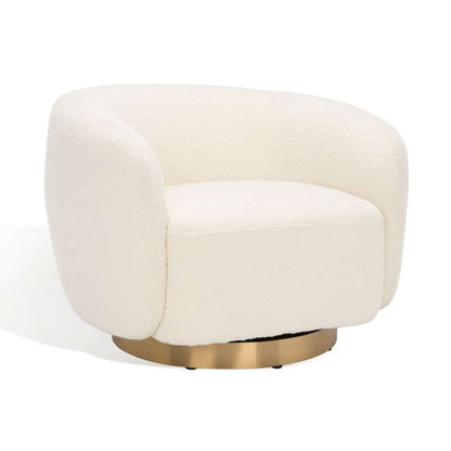 Safavieh - Bernard Swivel Accent Chair - Ivory - Gold - SFV5018A veiw 4