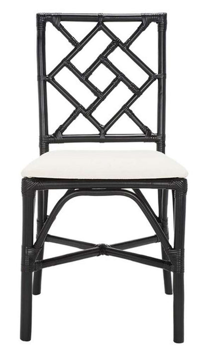 Safavieh - Bhumi Accent Chair W/ Cushion - White - Black  (Set of 2) - ACH6509C-SET2 veiw 1