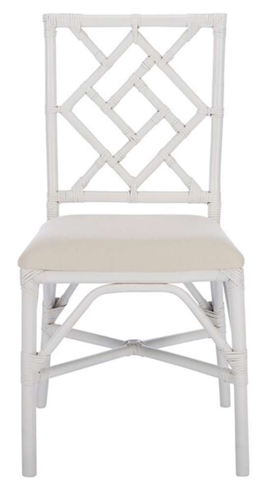 Safavieh - Bhumi Accent Chair W/ Cushion - White - White  (Set of 2) - ACH6509A-SET2 veiw 1
