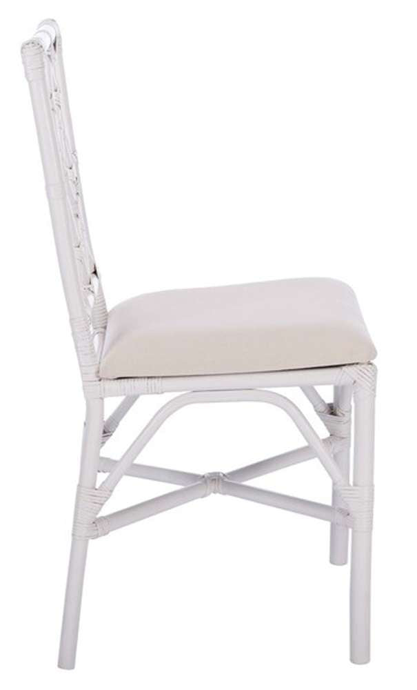 Safavieh - Bhumi Accent Chair W/ Cushion - White - White  (Set of 2) - ACH6509A-SET2 veiw 3