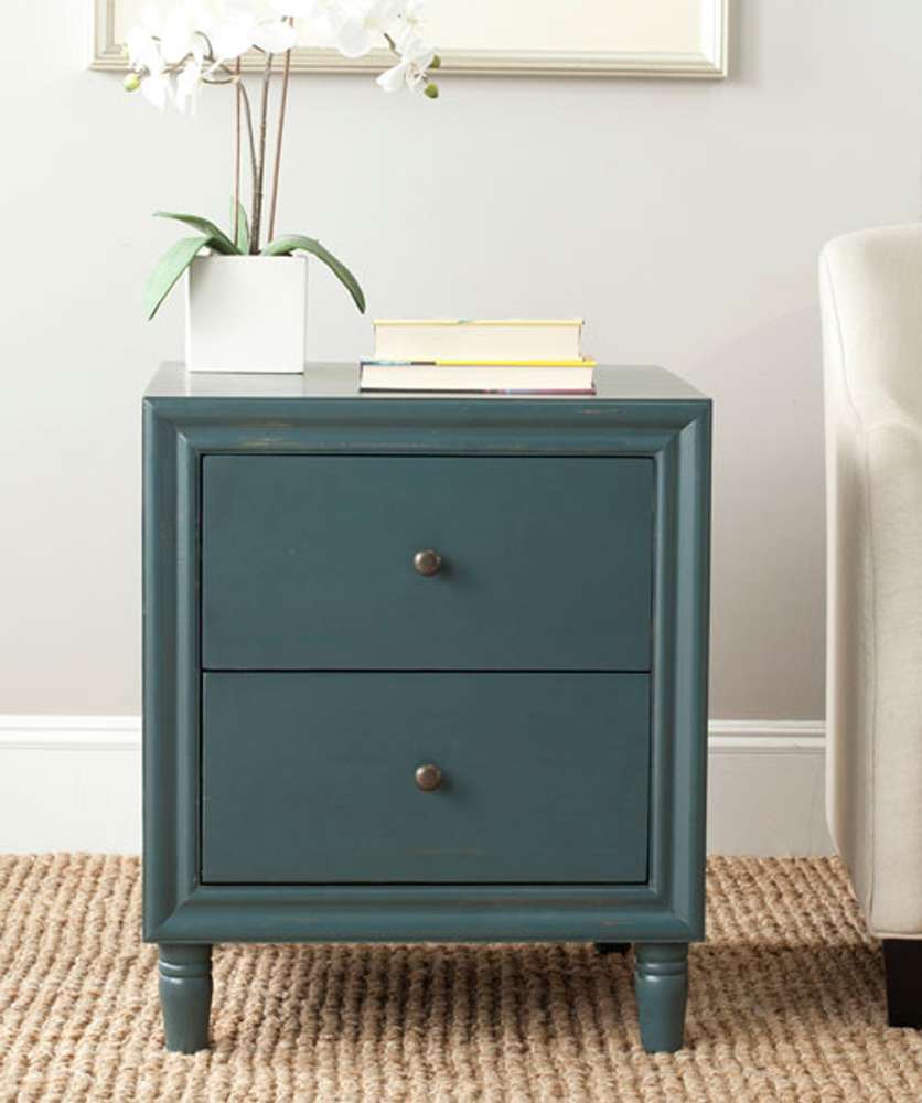 Safavieh - Blaise Night Stand W/Storage - Dark Teal - AMH6605C veiw 2