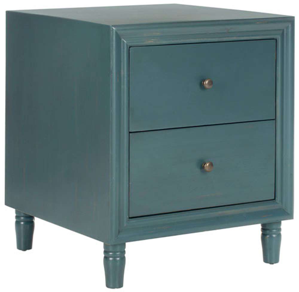 Safavieh - Blaise Night Stand W/Storage - Dark Teal - AMH6605C veiw 3