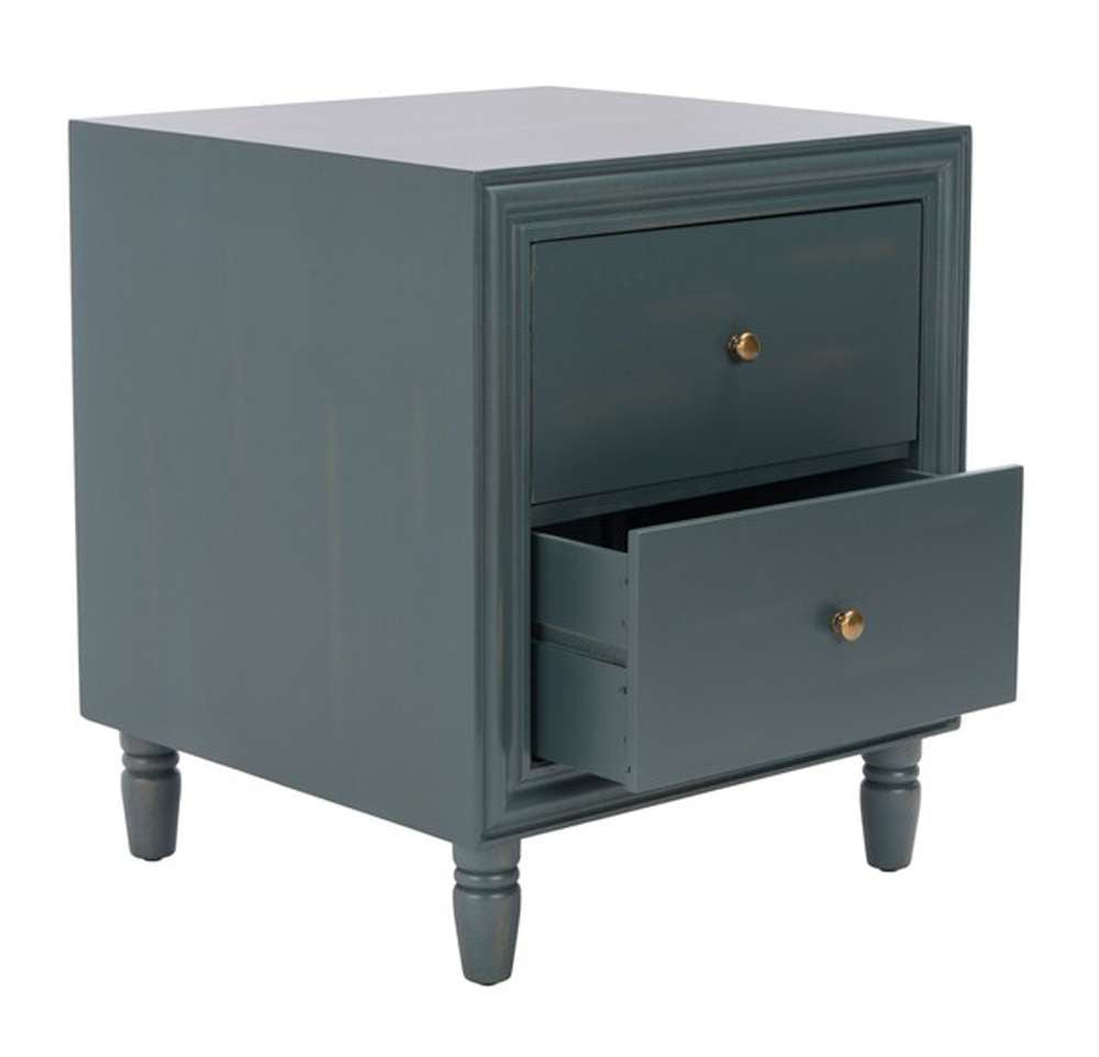 Safavieh - Blaise Night Stand W/Storage - Dark Teal - AMH6605C veiw 4
