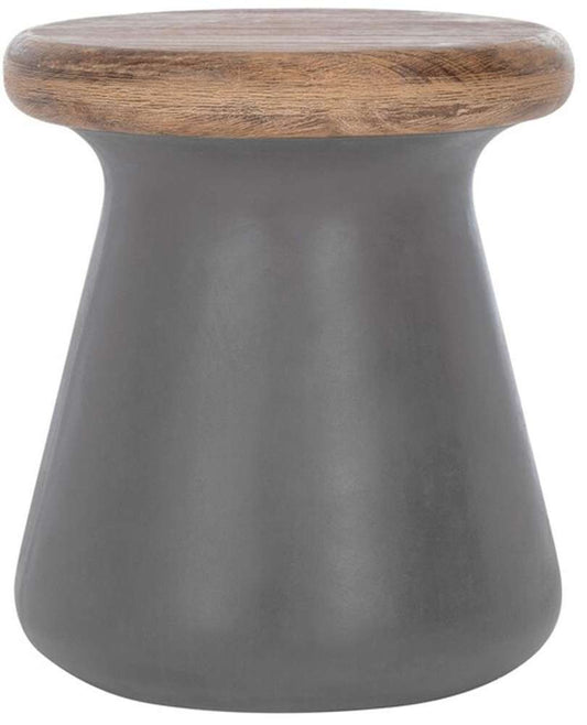 Safavieh - Button In/Outdoor Accent Stool - Dark Grey - VNN1005A veiw 1