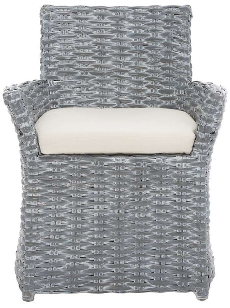 Safavieh - Cabana Arm Chair - White - Grey White Wash - FOX6500A veiw 1
