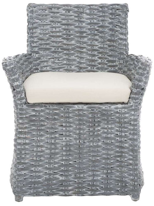Safavieh - Cabana Arm Chair - White - Grey White Wash - FOX6500A veiw 1