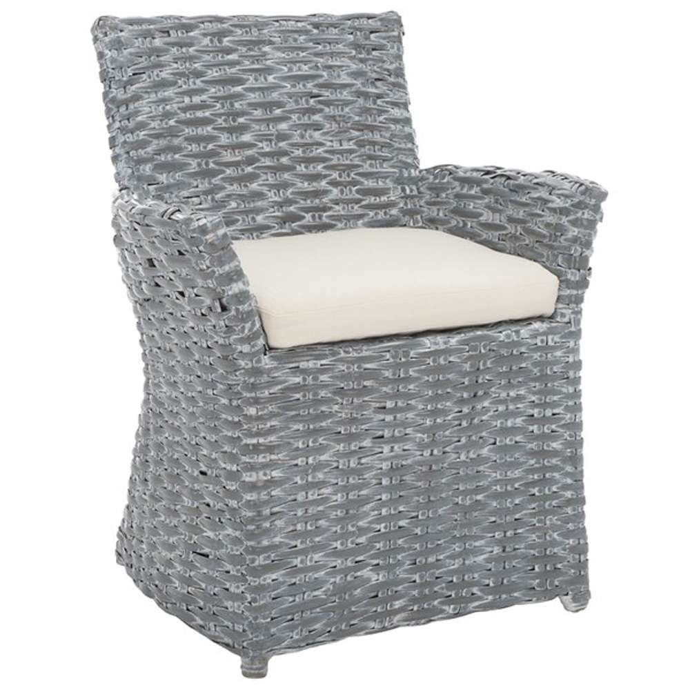Safavieh - Cabana Arm Chair - White - Grey White Wash - FOX6500A veiw 3