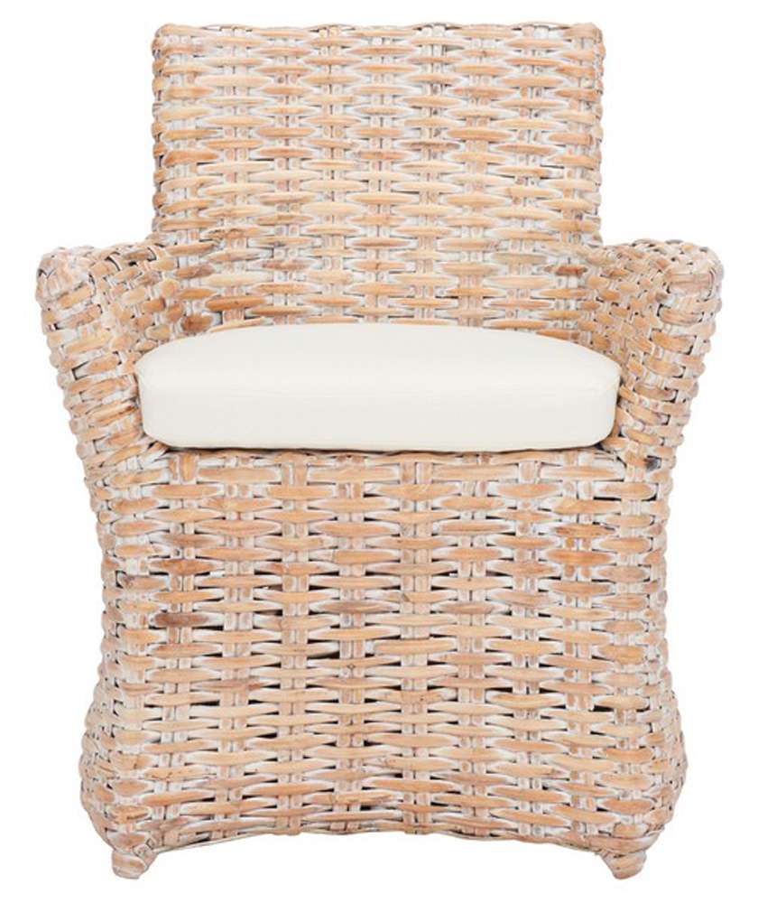 Safavieh - Cabana Arm Chair - White - White Washed - FOX6500C veiw 1