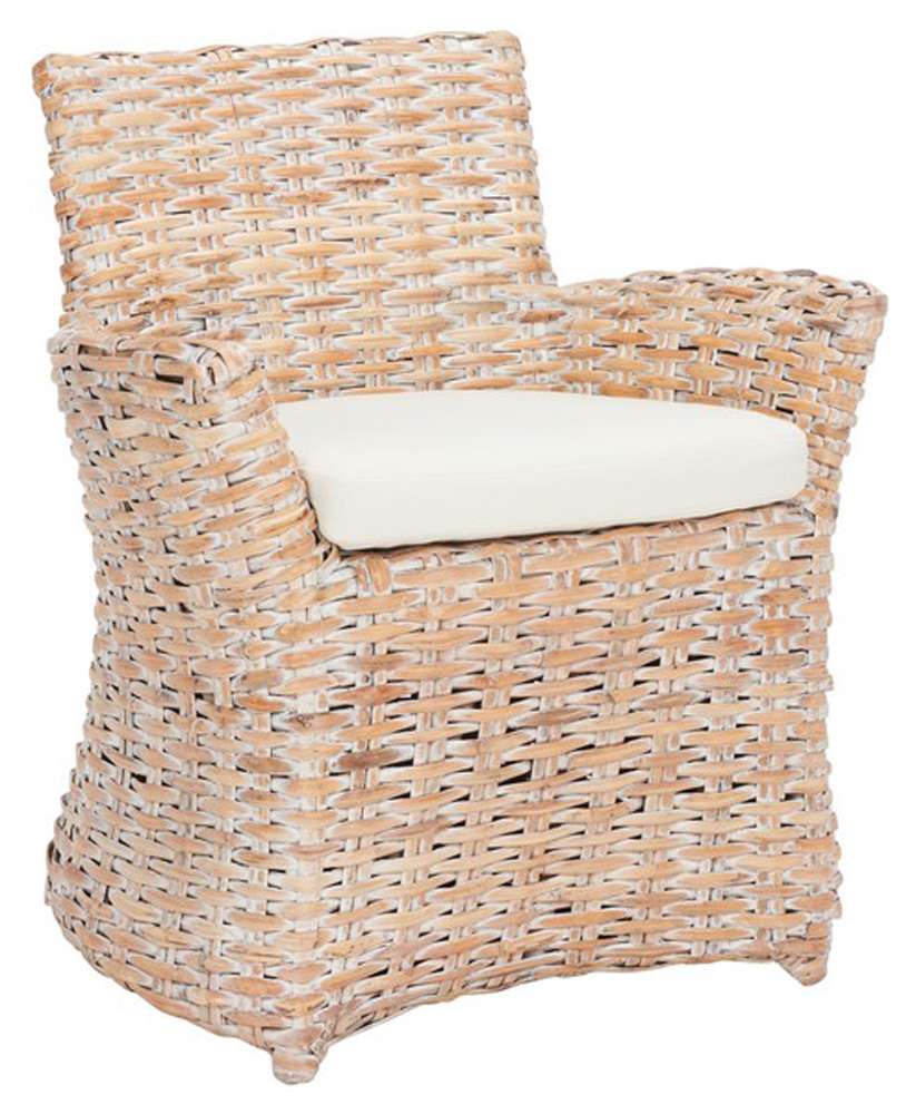 Safavieh - Cabana Arm Chair - White - White Washed - FOX6500C veiw 3
