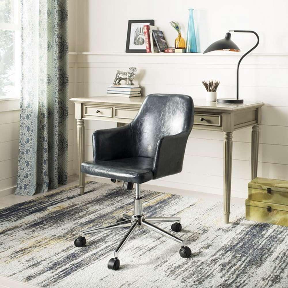 Safavieh - Cadence Swivel Office Chair - Dark Grey - Chrome - OCH7500C veiw 2