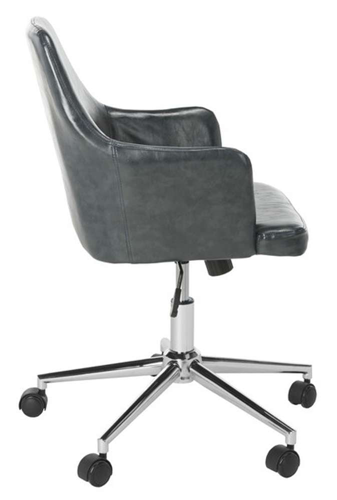 Safavieh - Cadence Swivel Office Chair - Dark Grey - Chrome - OCH7500C veiw 3