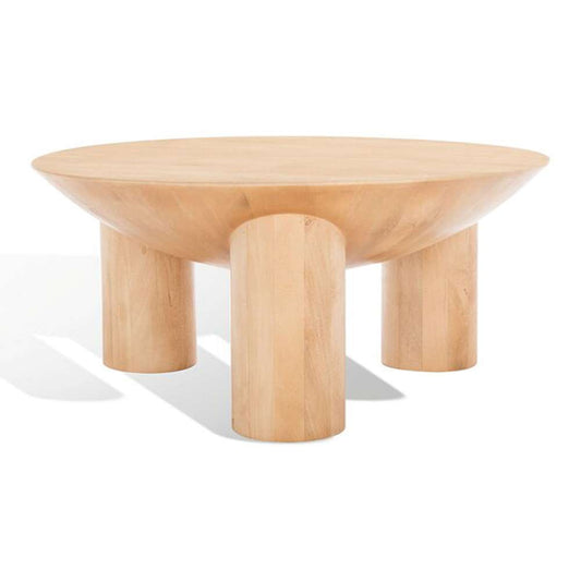 Safavieh - Calhoun Round Wood Coffee Tablle - Natural - SFV9705A veiw 1