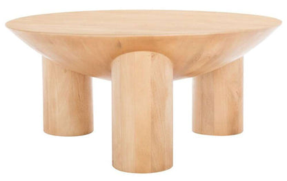 Safavieh - Calhoun Round Wood Coffee Tablle - Natural - SFV9705A veiw 2