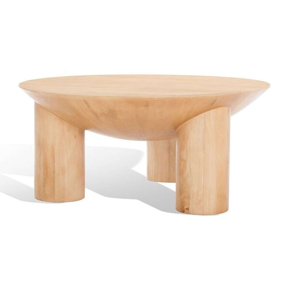 Safavieh - Calhoun Round Wood Coffee Tablle - Natural - SFV9705A veiw 3