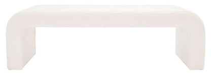 Safavieh - Caralynn Upholstered Bench - White - SFV5027C veiw 1