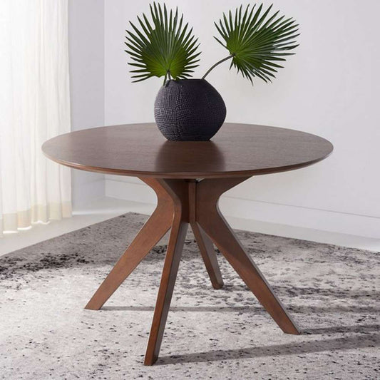 Safavieh - Carolee 46in Round Dining Table - Walnut - SFV2134C veiw 2