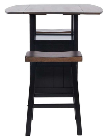 Safavieh - Casey 3Pc Drop Leaf Pub Set - Brown - Black - AMH8504B veiw 4