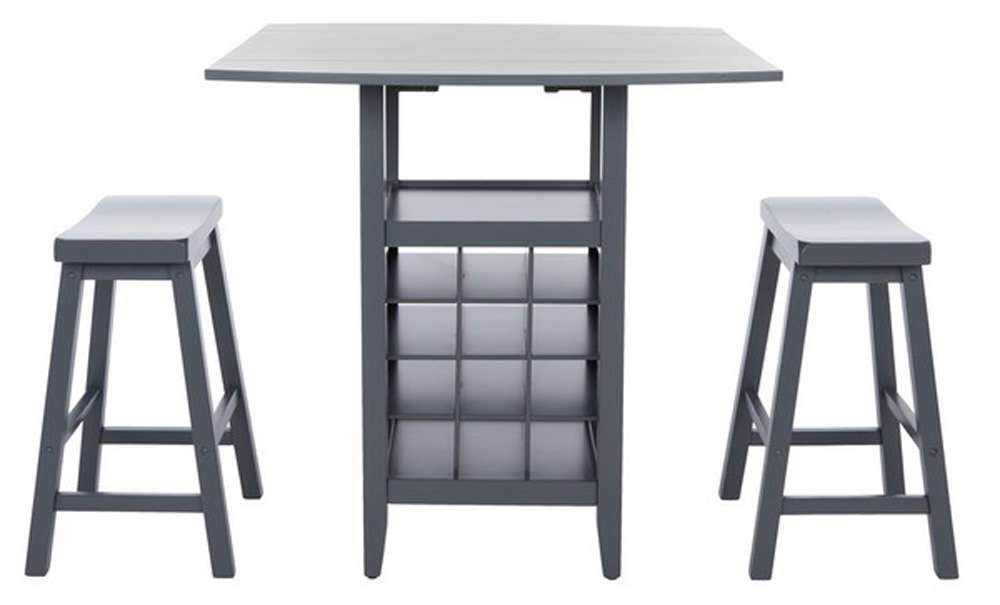 Safavieh - Casey 3Pc Drop Leaf Pub Set - Grey - AMH8504C veiw 1