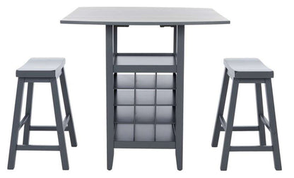 Safavieh - Casey 3Pc Drop Leaf Pub Set - Grey - AMH8504C veiw 1