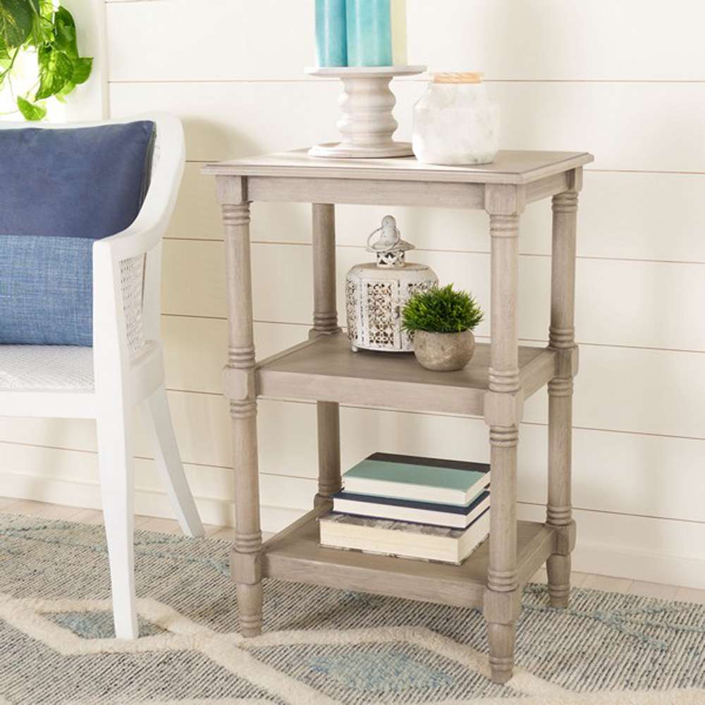 Safavieh - Cassie 3 Shelf Accent Table - Greige - ACC5715A veiw 2