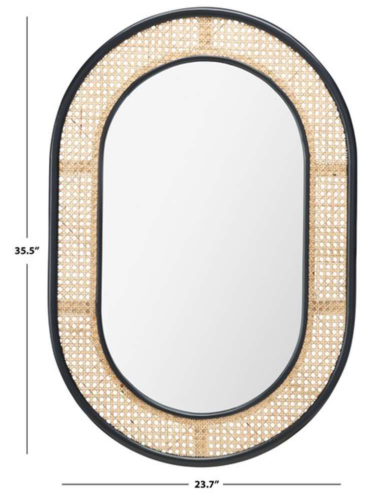 Safavieh - Cayce 24in Mirror - Black - Natural - MRR2020A veiw 1