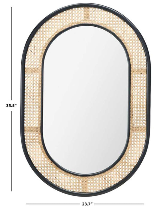 Safavieh - Cayce 24in Mirror - Black - Natural - MRR2020A veiw 1