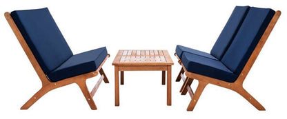 Safavieh - Chaston 4 Pc Living Set - Natural - Navy - PAT7044E veiw 2