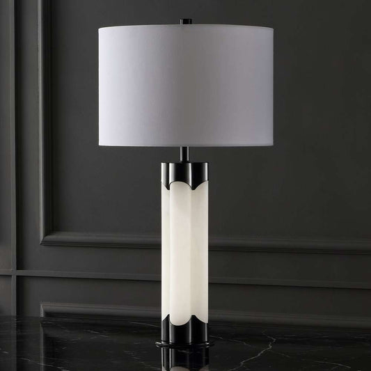 Safavieh - Chavez Alabaster Table Lamp - White - Black - CTL1038C veiw 1