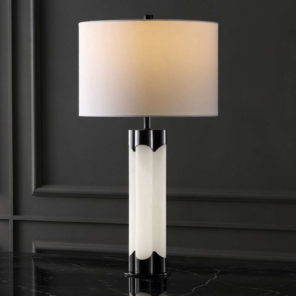 Safavieh - Chavez Alabaster Table Lamp - White - Black - CTL1038C veiw 2