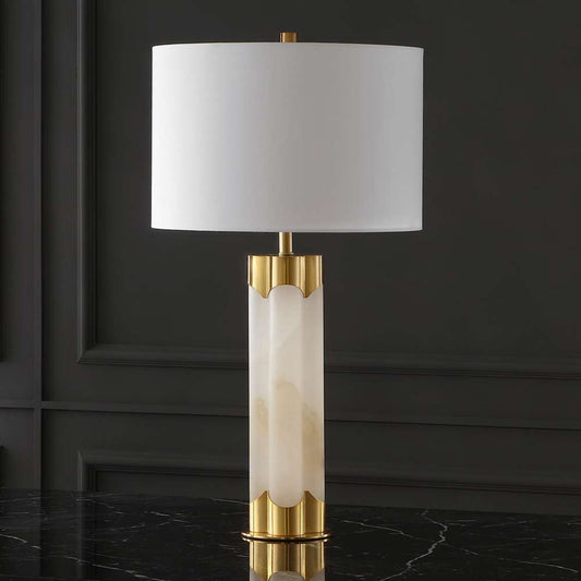 Safavieh - Chavez Alabaster Table Lamp - White - Gold - CTL1038A veiw 1