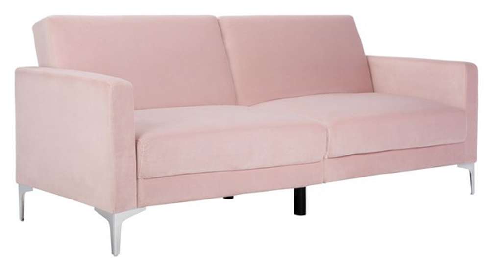 Safavieh - Chelsea Foldable Futon Sofa Bed  - Blush - Chrome - LVS2005B veiw 3